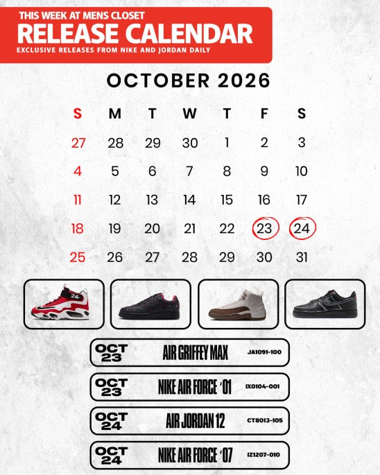 Air Force 1 '07 Low "Nightmare" & Air Jordan 12 Retro "Fireside" Drop at Men's Closet — Orlando's Premier Sneaker Store