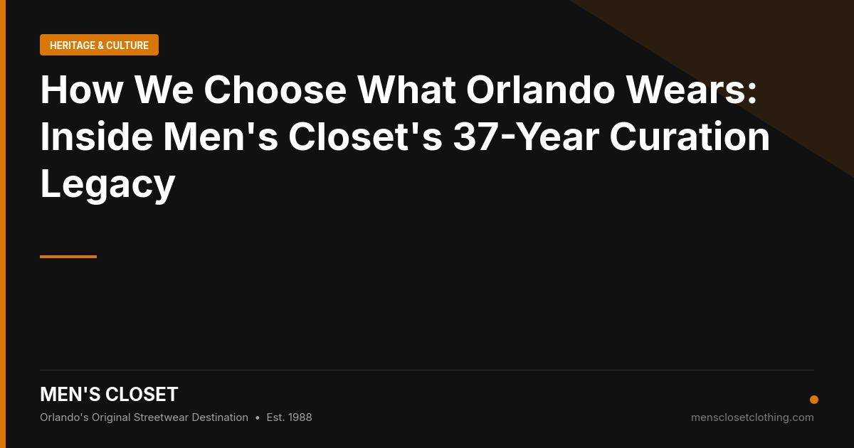 How We Choose What Orlando Wears: Inside Men's Closet's 37-Year Curation Legacy