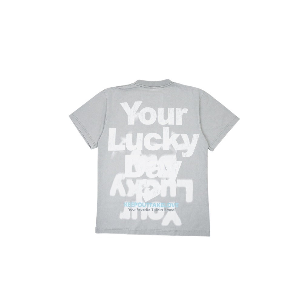 Keep Out Fake Love All Luck Tee Dirty White | KOFL – Men's Closet