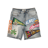 PENNANT DENIM SHORTS