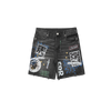 Free Refills - Collage Jorts Shorts - Black