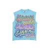 Duaa - Wall Cutoff Tee - Blue