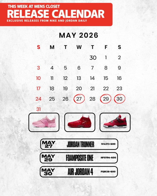 Nike Air Foamposite Pro "Gym Red" & Air Jordan 4 Retro "Toro Bravo" Now at Men's Closet Orlando