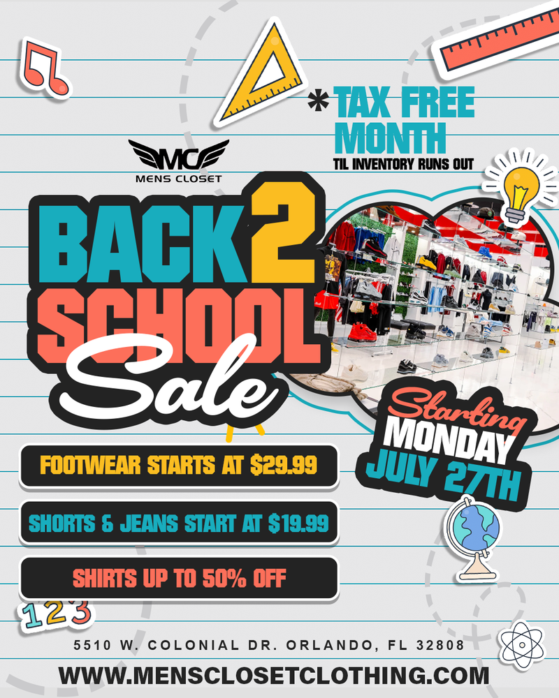 Back-to-School Clothing Shopping in Orlando | Men’s Closet Sale