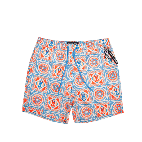Psycho Bunny - Psycho Bunny - Frank All Over Print Swim Trunk Shorts - Blue