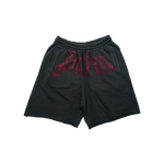 Palm Angels - Big Waist Logo Loose Sweatshorts - Black/burgundy - Black