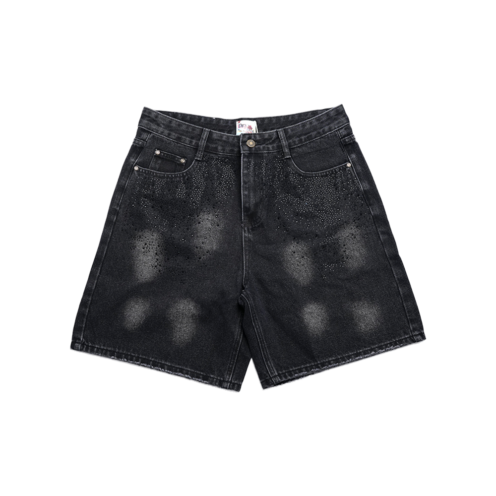 Dry Rot - Dark Hole Denim Shorts - Red