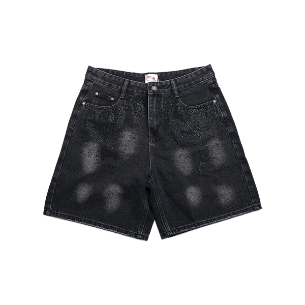Dry Rot - Dark Hole Denim Shorts - Red