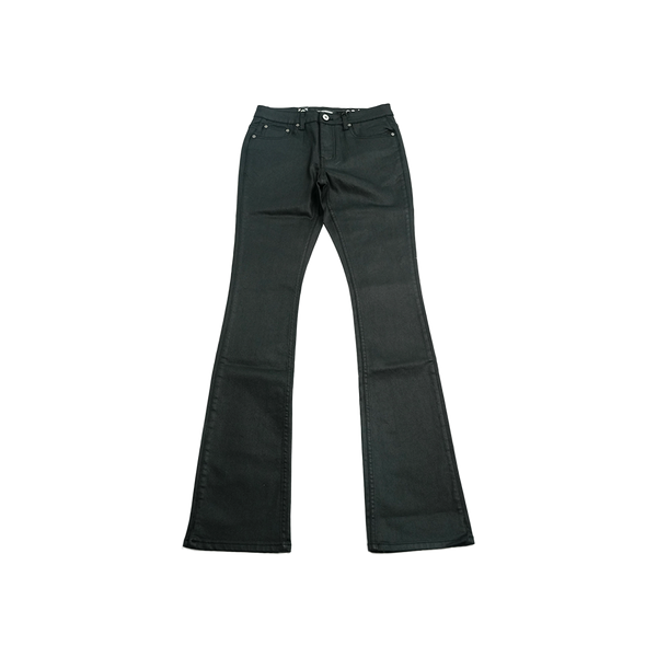 Serenede - "Caviar" Wax Stacked Jeans - Multicolor