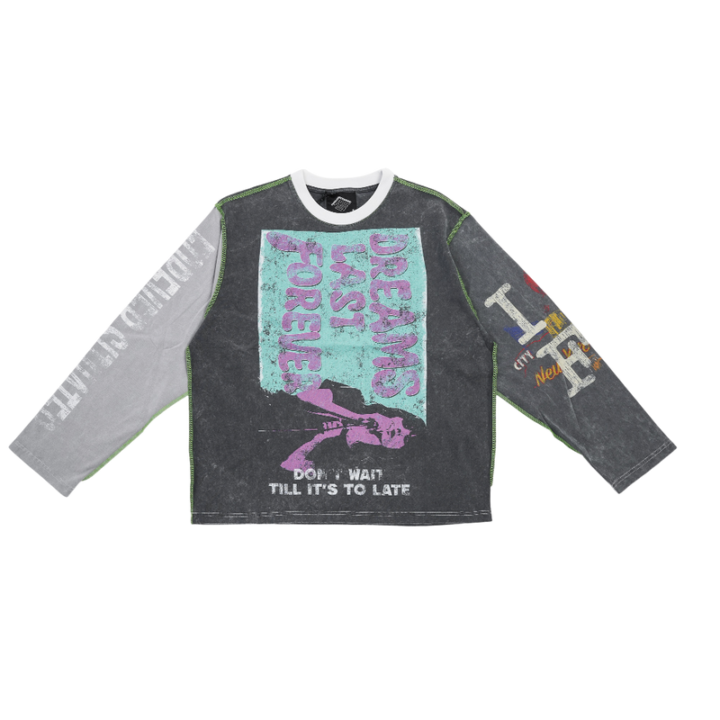 Forever Situated - Dream Forever Long Sleeve Tee - Gray