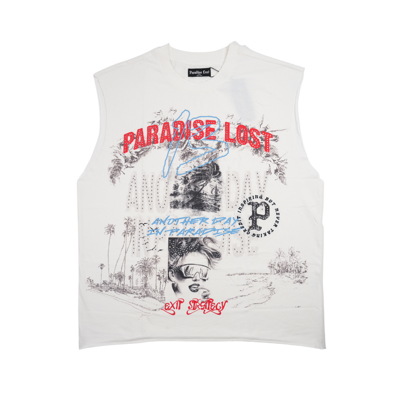 Paradise Lost - Lost Vision Cut Off Tee - White