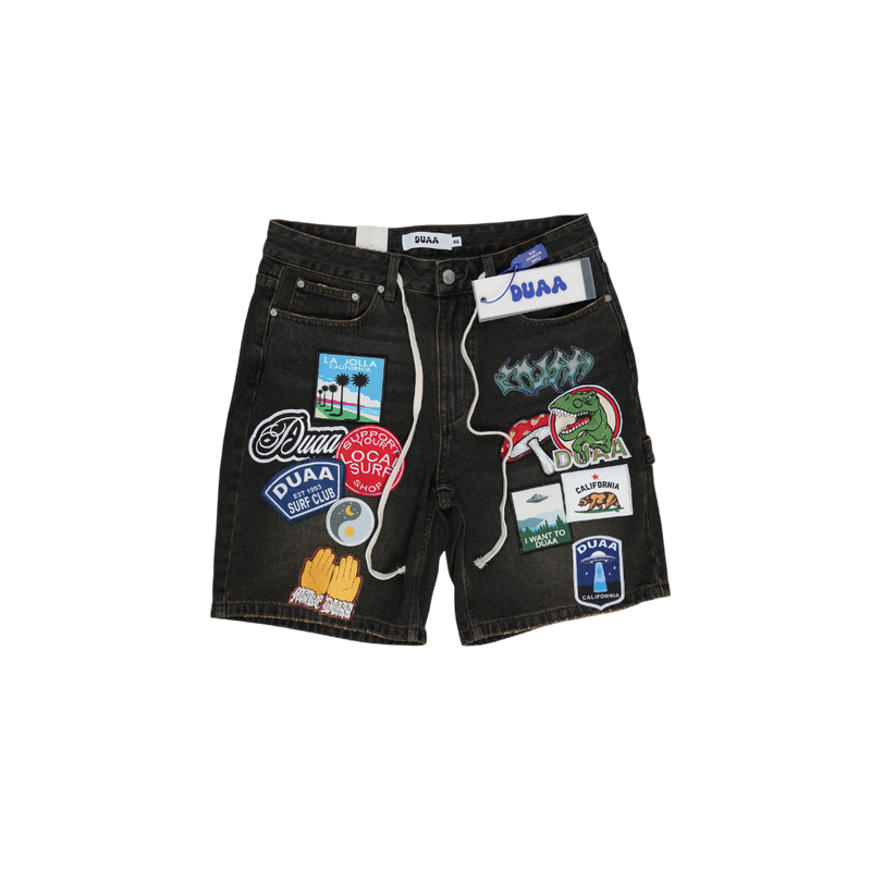 Duaa - Park Brown Short Shorts - Blue