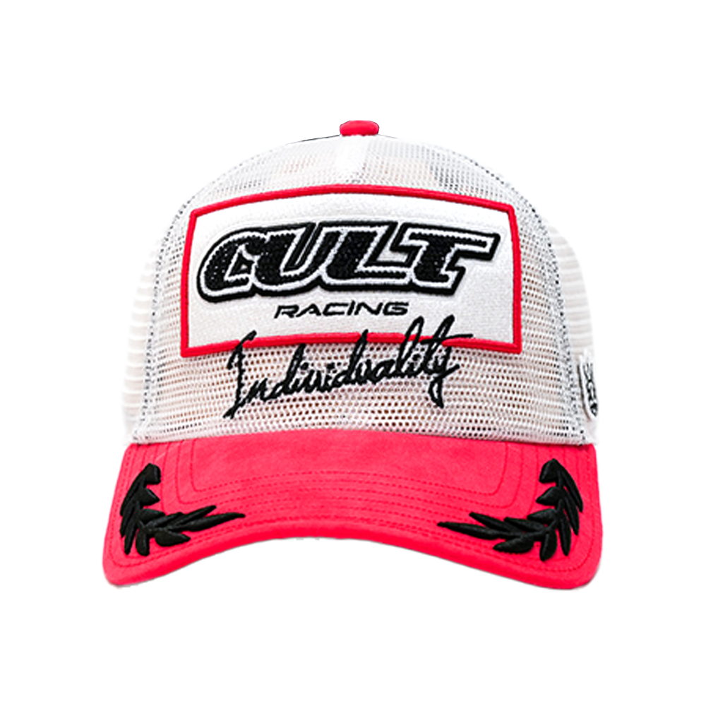Cult of Individuality - All Over Mesh Trucker Snapback Hat - White
