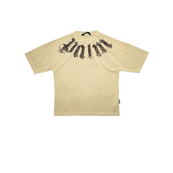 Palm Angels - Big Neck Logo Loose Tee - Beige/brown - Brown