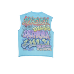 Duaa - Wall Cutoff Tee - Blue
