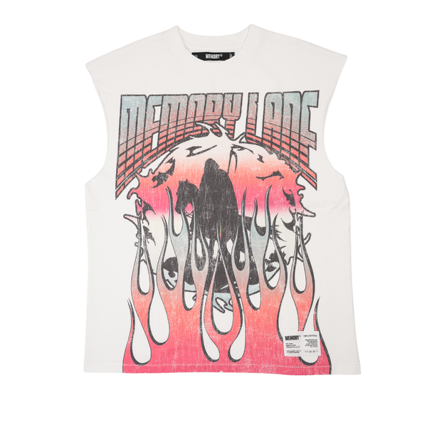 Memory Lane - Memory - Global Fire Sleeveless Tee - White
