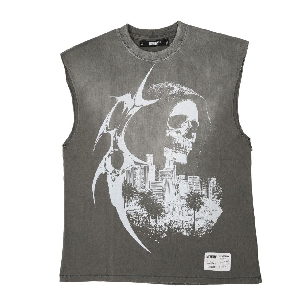 Memory Lane - Memory - Night Watcher Sleeveless Tee - Gray