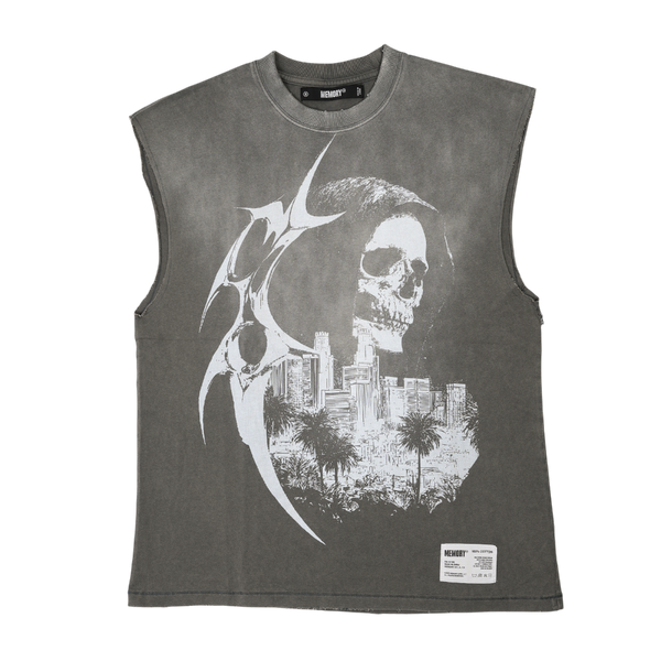 Memory Lane - Memory - Night Watcher Sleeveless Tee - Gray