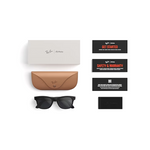 Ray-ban - Wayfarer - Matte Black W/polar Grad Graph Glasses - Black