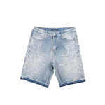 Embellish - Crystal Web Jorts Shorts - Blue