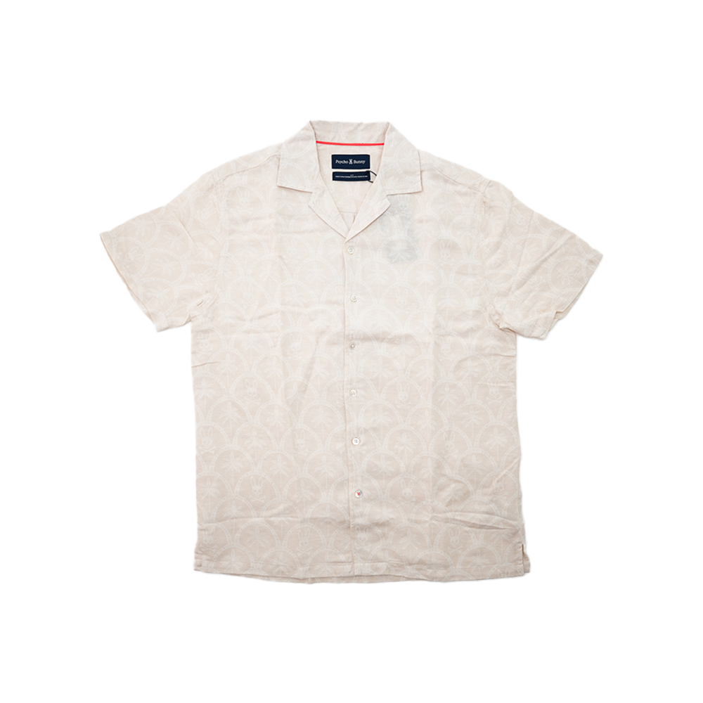 Psycho Bunny - Brad All Over Print Linen Blend Shirt - Multicolor