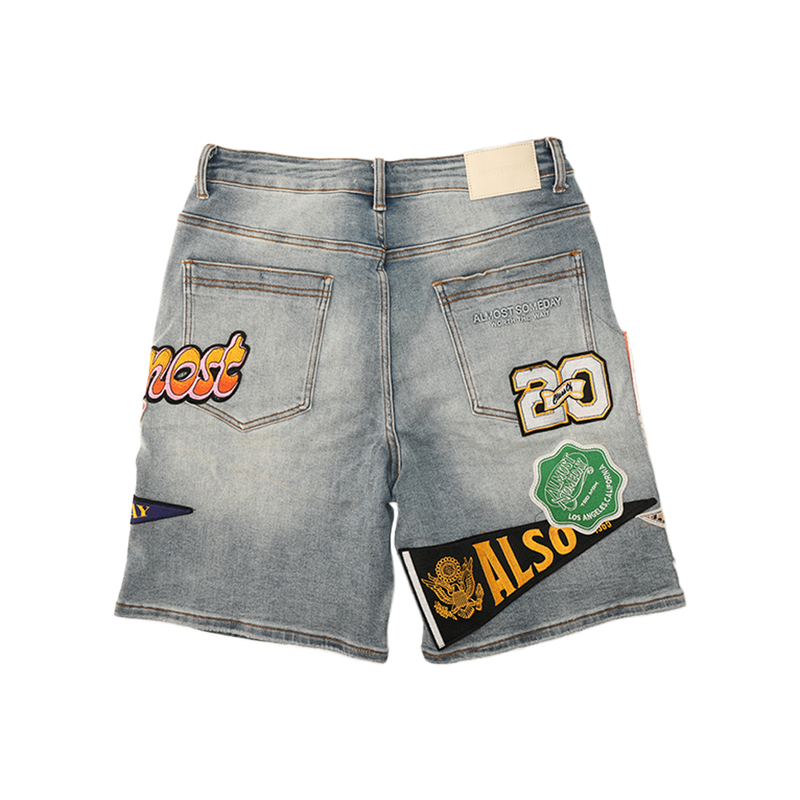 PENNANT DENIM SHORTS