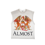 Almost Someday - Crowned Cut Off Tee Cream - Black