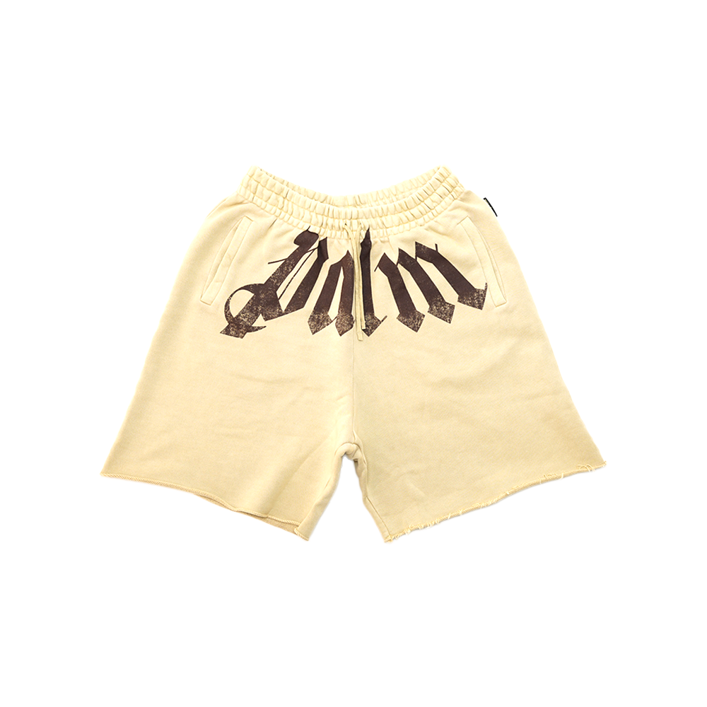Palm Angels - Big Waist Logo Loose Sweatshorts - Beige/brown - Brown