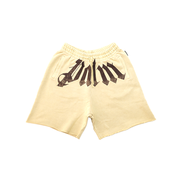 Palm Angels - Big Waist Logo Loose Sweatshorts - Beige/brown - Brown