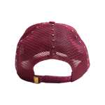 When the Smoke Clear - Studded Heart Trucker Snapback Hat - Burgundy