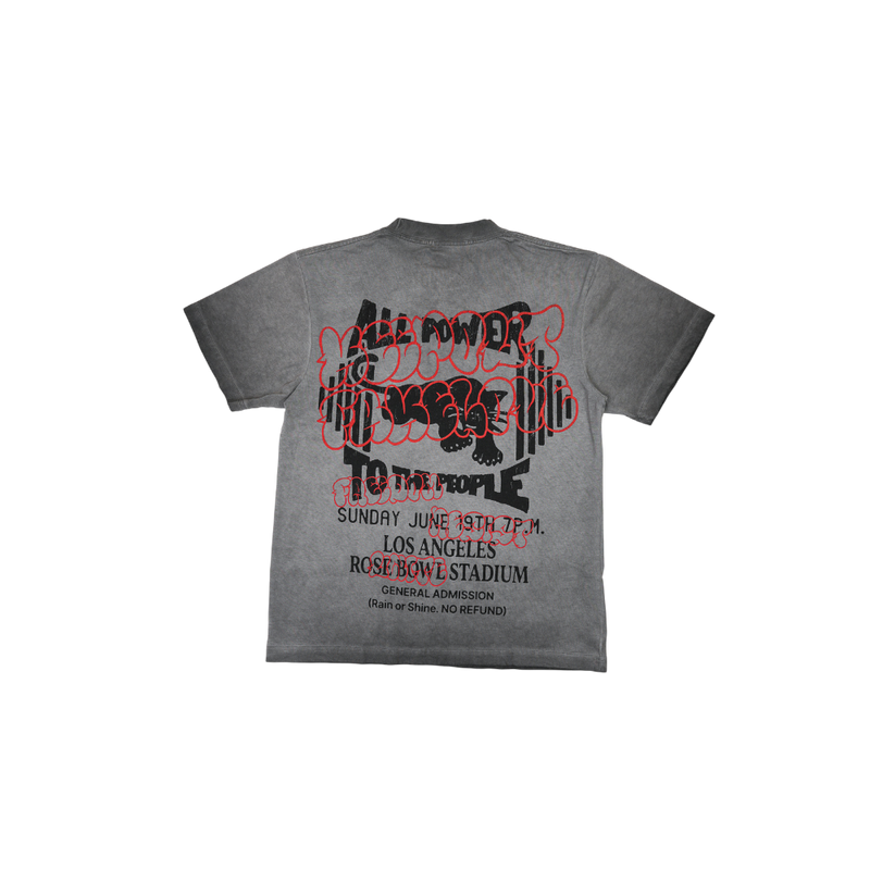 Keep Out Fake Love - Kofl - Free Lunch Tee - Charcoal Oil Wash - Charcoal