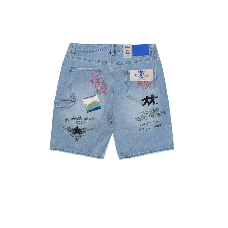 Duaa - Teleport Blue Short Shorts - Blue
