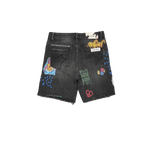 Free Refills - Collage Jorts Shorts - Black