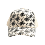 When the Smoke Clear - Studder Heart Trucker Snapback Hat - Ivory