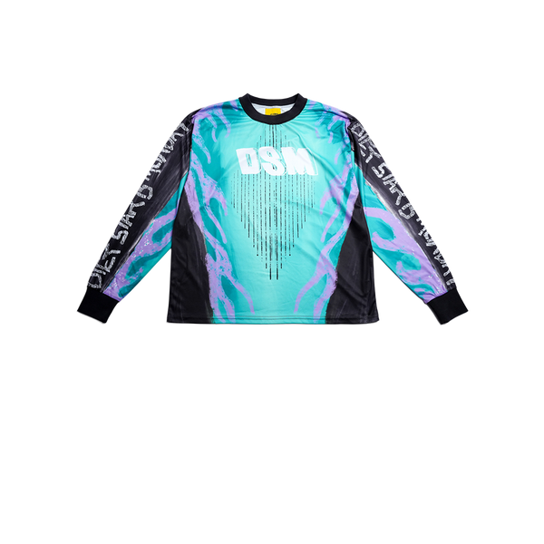 Diet Starts Monday - Mx Flame Jersey Tee - Purple