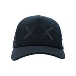 Cult of Individuality - Black Crystals Mesh Trucker Hat "Xx" Logo - Black