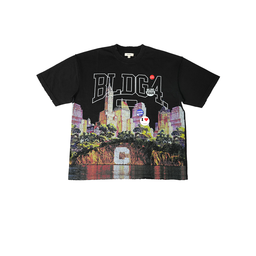 Bldg4 - Big C Ss Knit Black Tee - Black