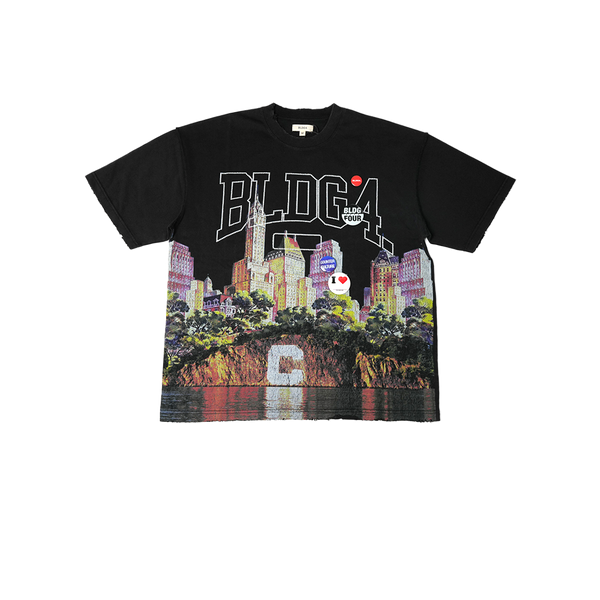 Bldg4 - Big C Ss Knit Black Tee - Black