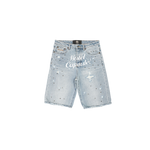 When Smoke Clears - Capsule Patch Denim Shorts - Denim