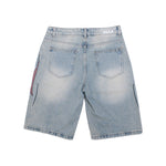 Duaa - "Accomplished" Tribal Stone Denim Short - Denim