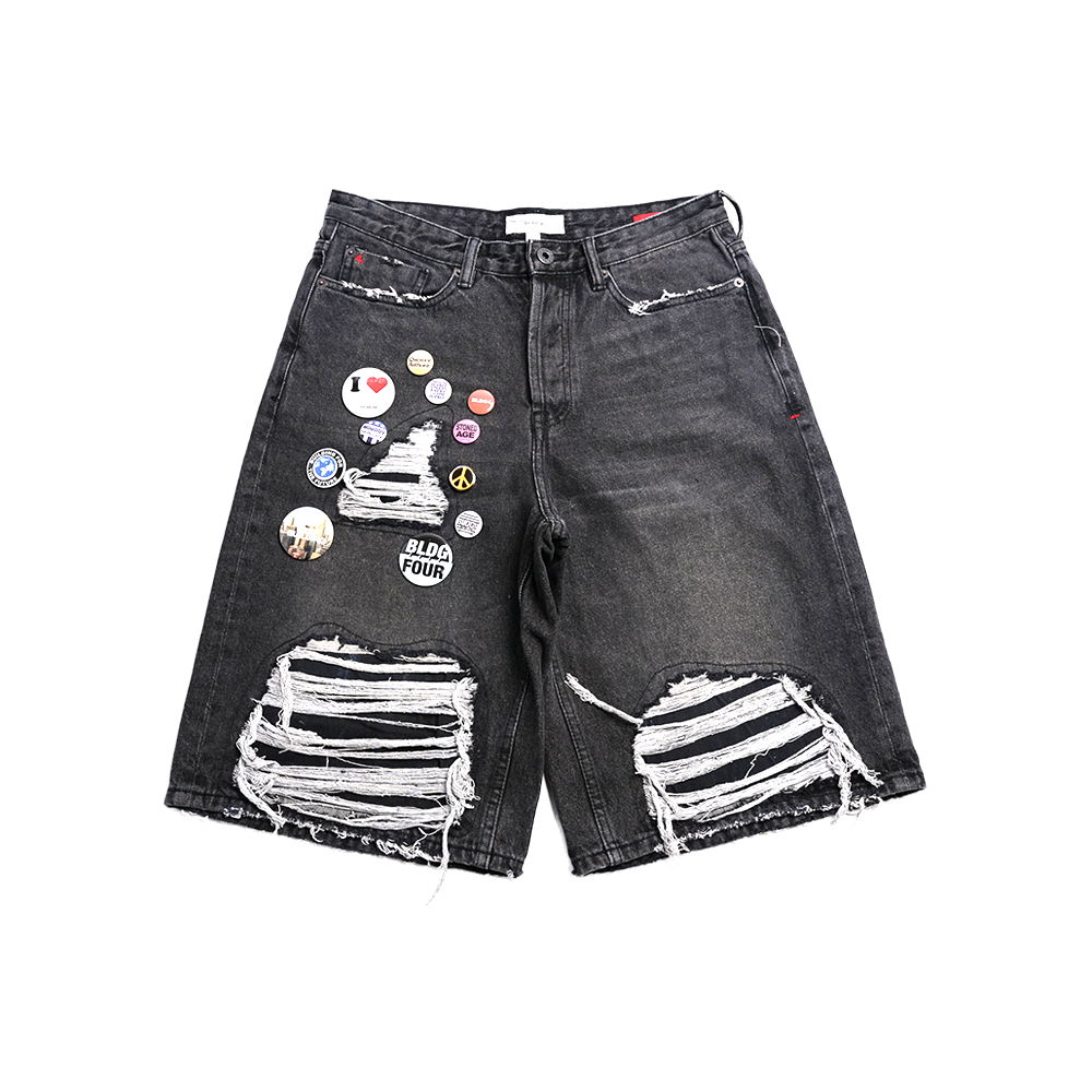 Bldg4 - Pin Boy Black Short Shorts - Black