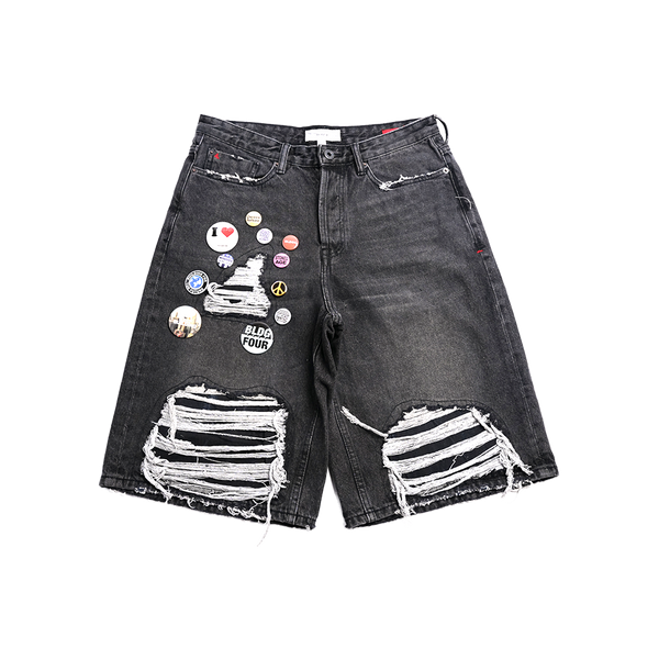 Bldg4 - Pin Boy Black Short Shorts - Black