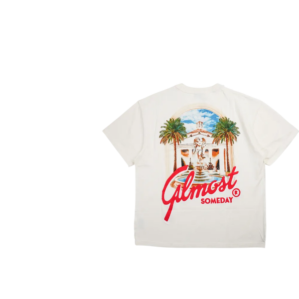 Almost Someday - Paradise Estate Tee Cream - Black — alternate view