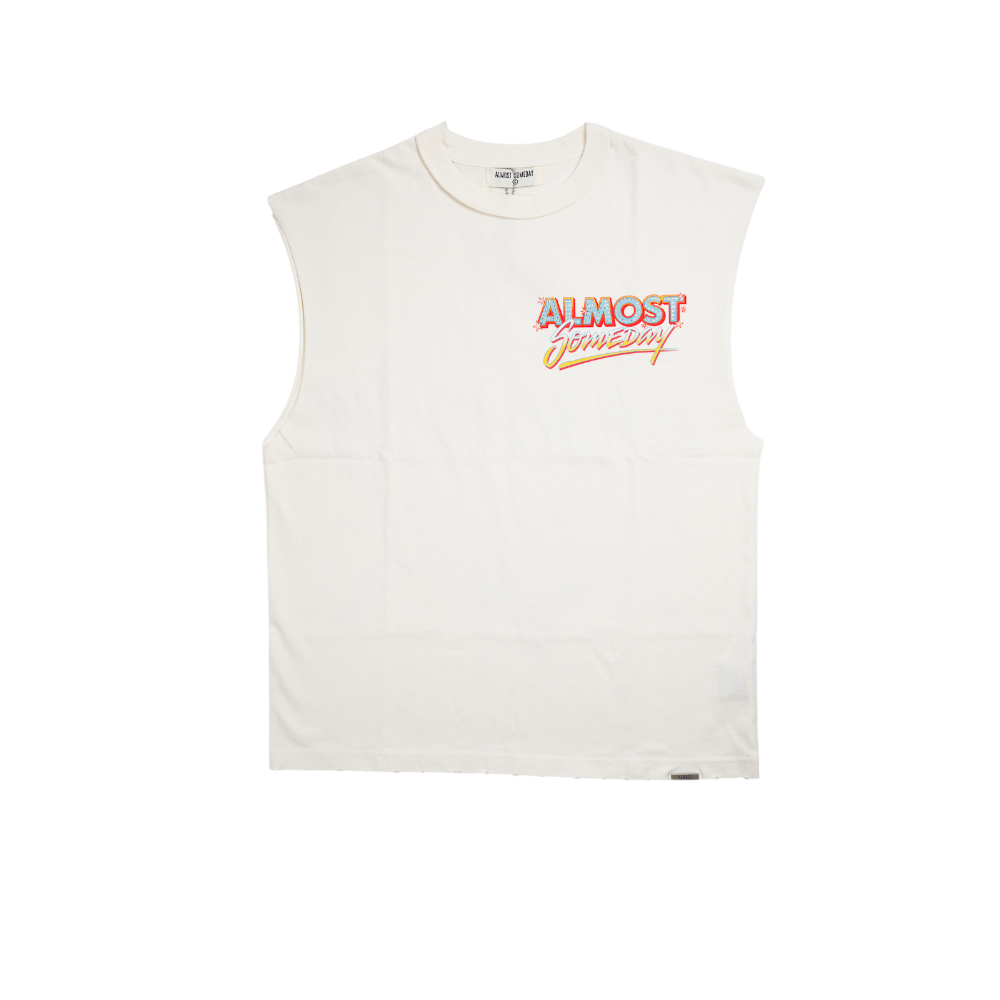 Almost Someday - Showtime Cut Off Tee - Cream