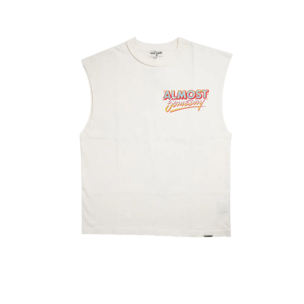 Almost Someday - Showtime Cut Off Tee - Cream
