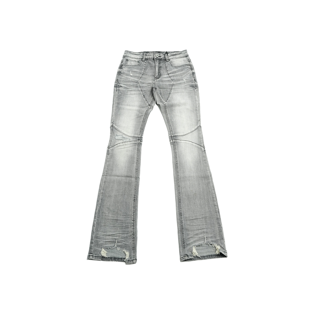 Serenede - "Noctis" Stacked Jeans - Grey