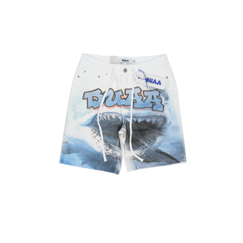 Duaa - Shark White Short Shorts - White