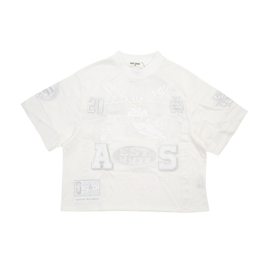 Almost Someday - Letterman Jersey Top Tee - Cream