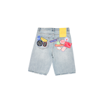 When Smoke Clears - Capsule Patch Denim Shorts - Denim