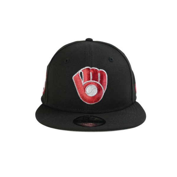 New Era - 950 Milwaukee Brewers - Blkmistym Snapback Hat - Black